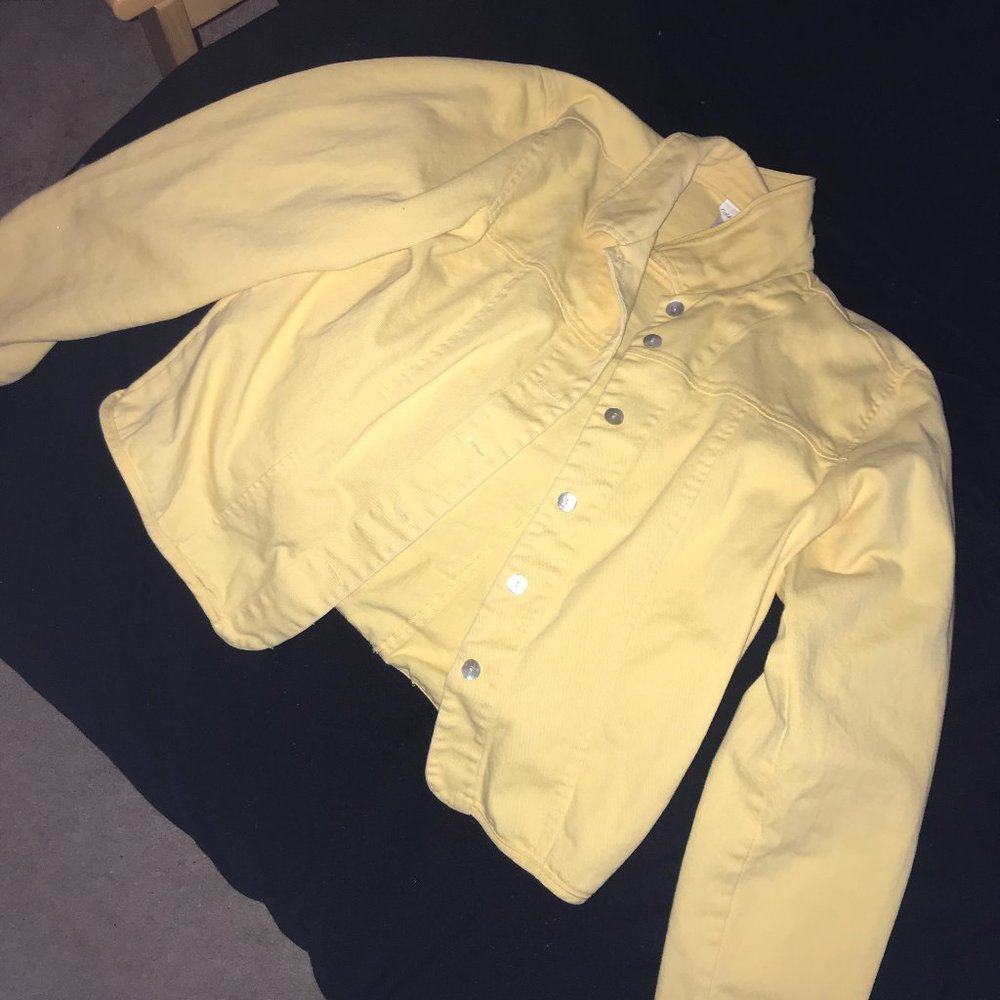 Coldwater Creek Yellow Denim Jacket